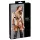 Cottelli Bondage - sieviešu erotiskā ķermeņa siksna bikini spīdīga melna - XL