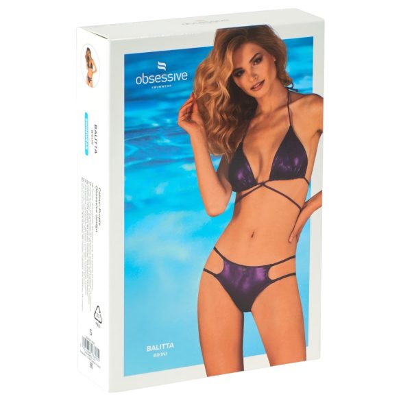 Spīdošs Balitta bikini ar kaklasaite (violets)