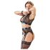 Cottelli Bondage - mežģīņu apakšveļas komplekts (4 daļas) - M