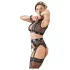 Cottelli Bondage - apakšveļas komplekts ar mežģīnēm, 4 daļas - M