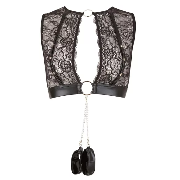 Cottelli Bondage - apakšveļas komplekts ar mežģīnēm, 4 daļas - M