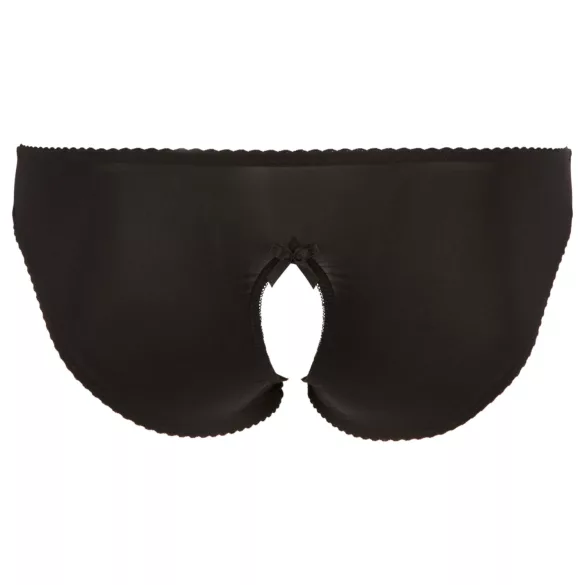 Cottelli Plus Size - mežģīņu, atvērts apakšveļa (melna)