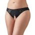 Cottelli Plus Size - mežģīņu biksītes ar atvērumu (melns) - XL