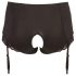 Cottelli Plus Size - zeķturi un atvērti stringi (melni)