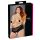 Cottelli Plus Size atvērtās biksītes ar mežģīnēm un pērlēm (melns) - 3XL