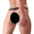 Cottelli - sieviešu atvērta mežģīņu string biksītes ar pērlītēm melnas - L