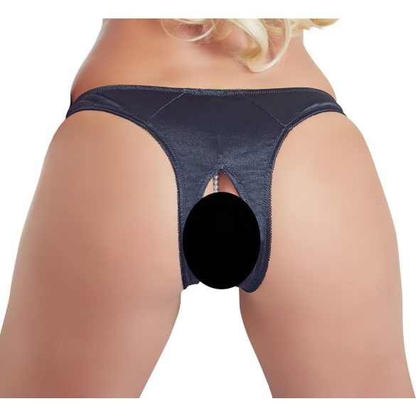 Cottelli - pērlīšu, atvērtais ziedu sieviešu apakšveļa (melna) - M