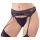Cottelli - mežģīņu jostastripš un stringi melnā krāsā - XL