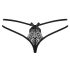 Obsessive Intensa - dubultā lencīša mežģīņu stringbiksītes (melna) - L/XL