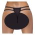 Cottelli - luksusa atvērta stringu biksīte ar gredzenu (melna) - M/L