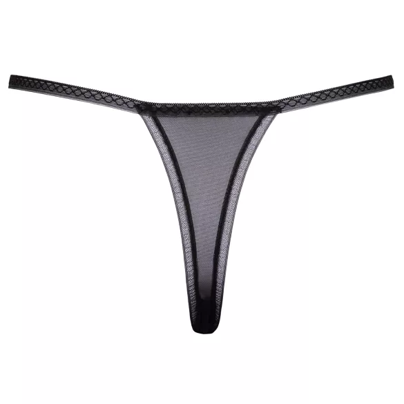 Cottelli - sieviešu tanga ar izšuvumiem, melnbalta - M/L