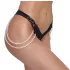 Cottelli - luksusa izšūts pērļu stringbiksītes (melns)