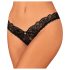 Obsessive Donna Dream - atvērta mežģīņu stringbiksīte (melna) - M/L