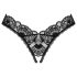 Obsessive Donna Dream - atvērta mežģīņu stringbiksīte (melna) - M/L