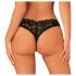 Obsessive sieviešu atvērta mežģīņu stringi melni - XL/XXL