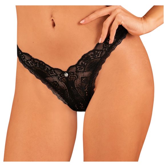 Obsessive Donna Dream - mežģīņu stringi (melni)