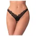 Obsessive - sieviešu caurspīdīga mežģīņu stringi melni - L/XL