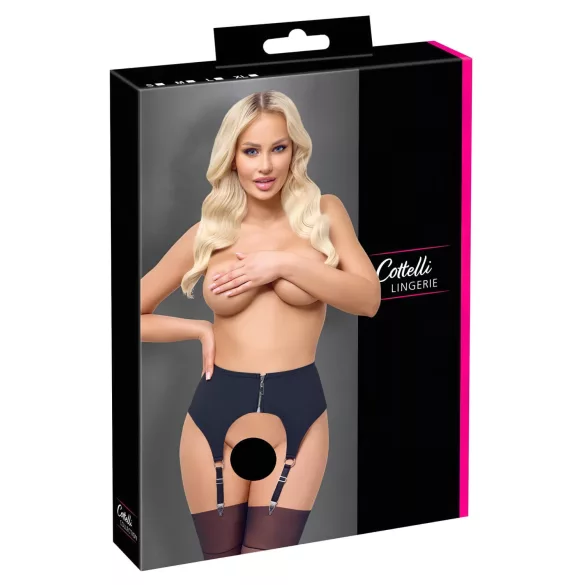 Cottelli - matēts zeķturu josta sievietēm melna