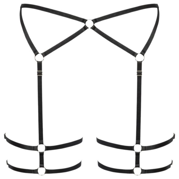 Cottelli - plāna ķermeņa siksna apakšveļa (melna) - L/XL