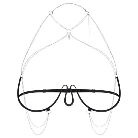 Obsessive - Ķēdes iedvesmots krūšturis - melns (S-L)