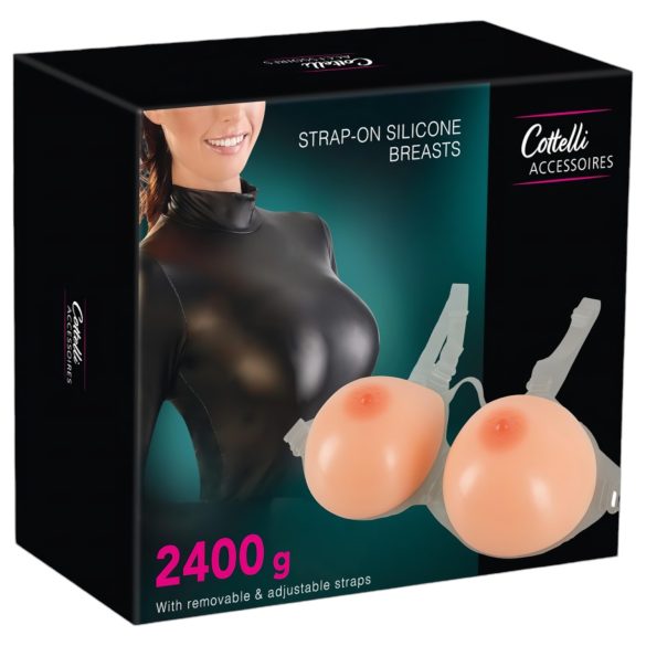 Cottelli silikona push-up krūtis, piestiprināmas (2x1200g)