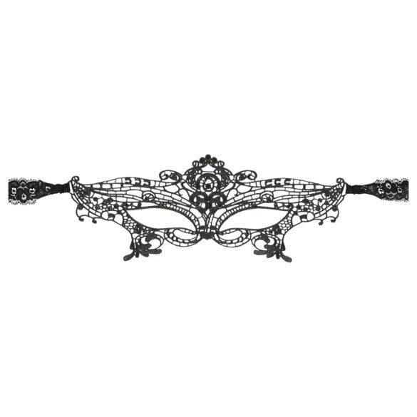 Cottelli - mežģīņu acu maska ar izšuvumu melna