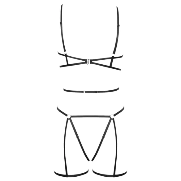 Cottelli - sieviešu ķermeņa siksna un stringi melni S-L