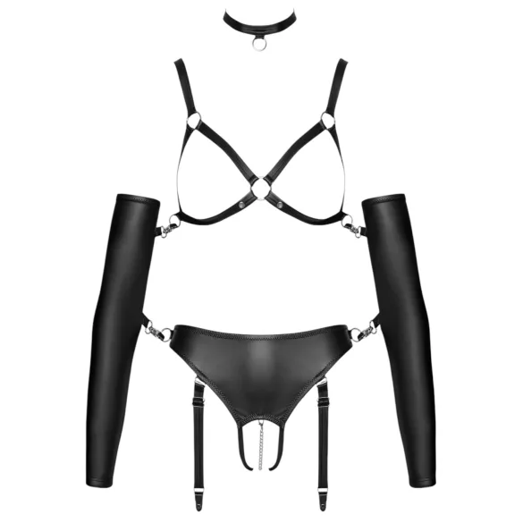 Bad Kitty - bondage ķermeņa jostas komplekts melns