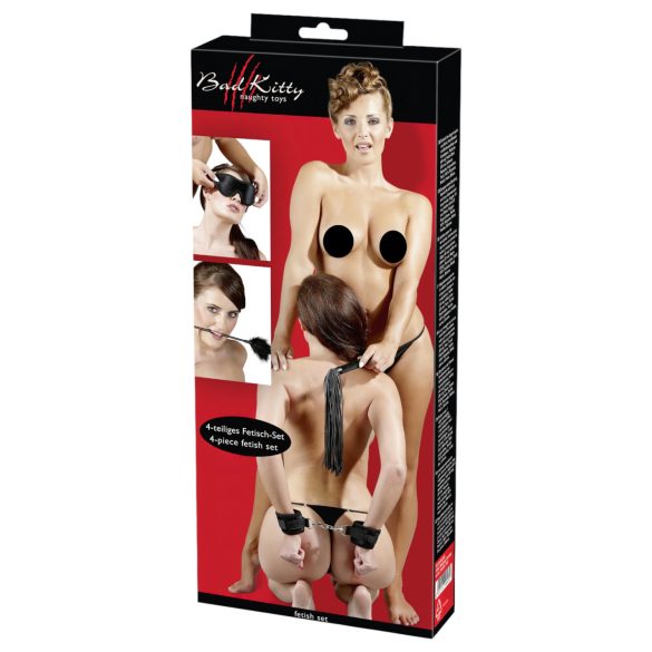 Bad Kitty - fetiša komplekts melns
