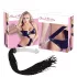 Bad Kitty - ādas pātaga ar stikla dildo caurspīdīgs-melns