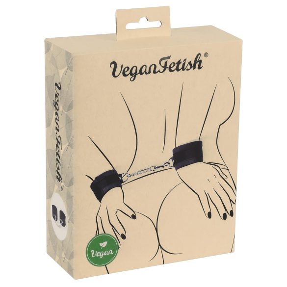Vegānu fetišs - īsa melna plaukstas aproce ar ķēdi