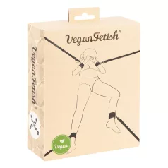 Vegan Fetish - piesiešanas komplekts gultai melns