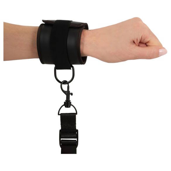 Vegan Fetish - piesiešanas komplekts gultai melns