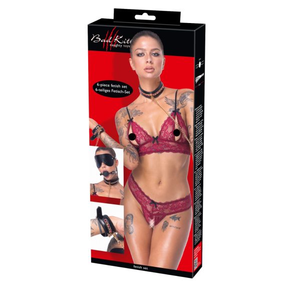 Bad Kitty - BDSM komplekts 6 daļas melns