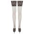 Cottelli Plus Size - mežģīņu zeķturis, 15 cm, melns