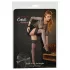 Cottelli - sieviešu necaurspīdīgas zeķes ar platu mežģīņu maliņu melnas - 3