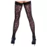 Cottelli Legwear - sieviešu augšstilba zeķes ar leopardu rakstu melnas - 3