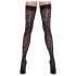 Cottelli Legwear - melna leopardu raksta zeķes - 4