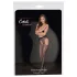 Cottelli Legwear - atvērtas, mirdzošas, melnas zeķes (S-L)