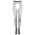 Cottelli Legwear - atvērtas, mirdzošas, melnas zeķes (S-L)