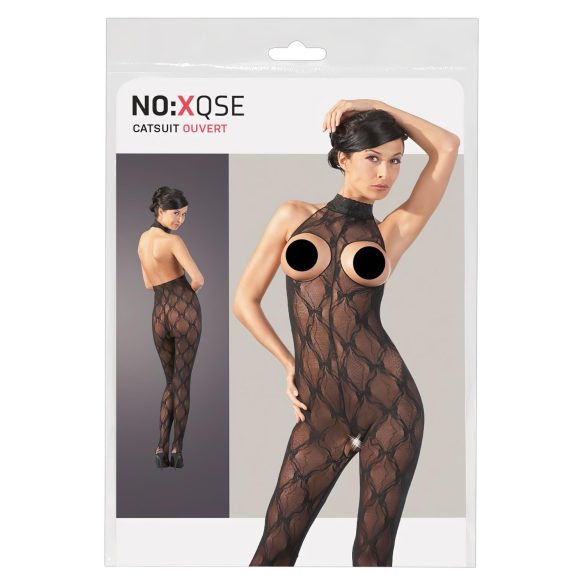 NO:XQSE - Krūšu daļā atvērts mežģīņu kombinezons - XL/XXL