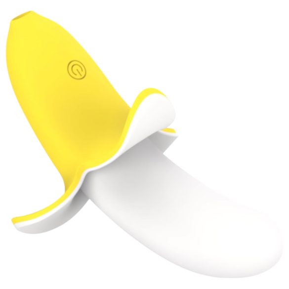 Vientulis ūdensnecaurlaidīgs banānu vibrators (dzeltens-balts)