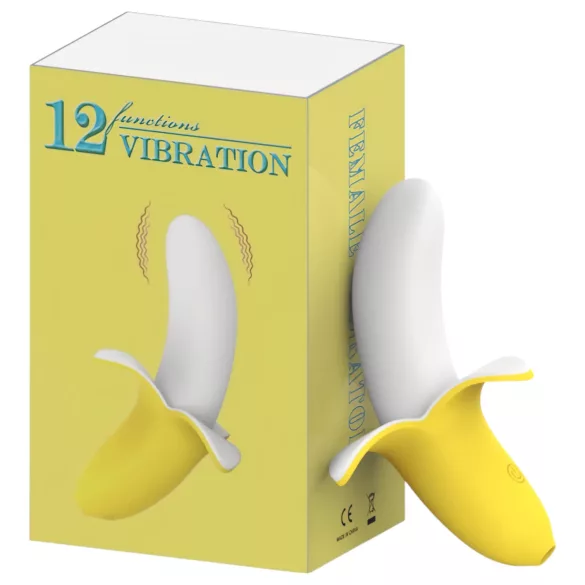 Lonely - vibrators ūdensizturīgs uzlādējams banāna forma dzeltenbalts