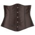 Cottelli Plus Size - satīna korsete (melna)