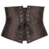 Cottelli Plus Size - satīna korsete (melna)