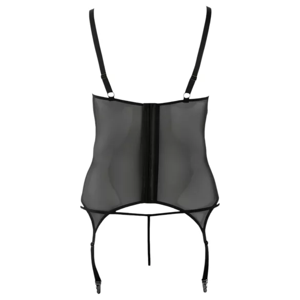 Cottelli - sieviešu topiņš ar ziedu rakstu, plus izmērs, melns - XXXL