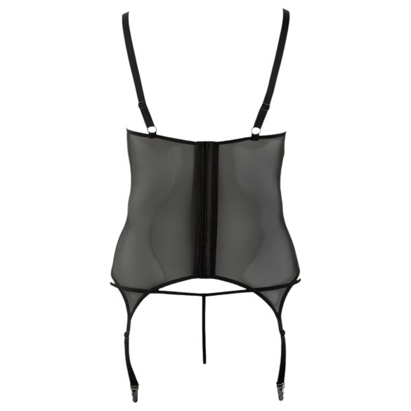 Cottelli - sieviešu topiņš ar ziedu rakstu, plus izmērs, melns - XXXXL