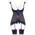Abierta Fina - mirdzošs ķēžu tops un stringi (melns) - 85C/XL