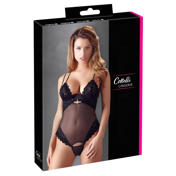Cottelli - Samtaina, pielāgojama bodija (melna) - 85C/L