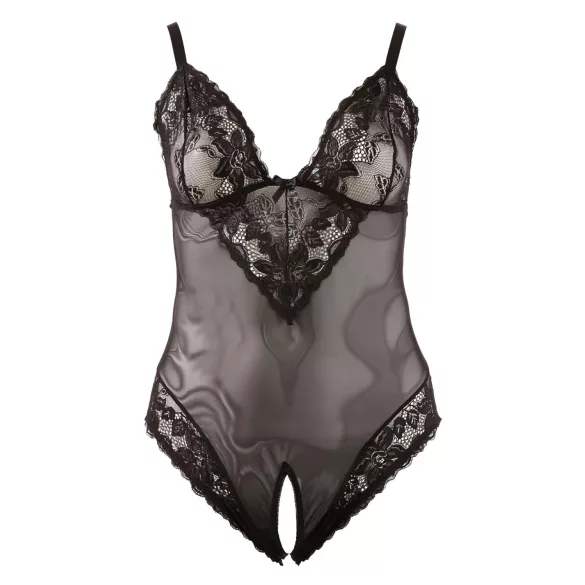 Cottelli plus size mežģīņu bodijs melns